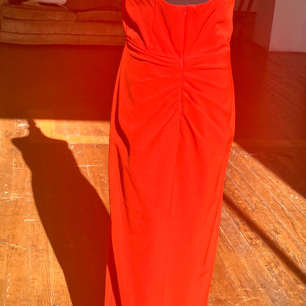 JS Collections Red Backless Halter Evening Gown - Picture 7 of 13